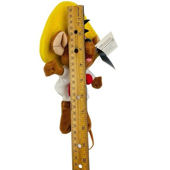 Looney Tunes SPEEDY GONZALES Bean Bag Plush Stuffed Toy w/ WB Store Tag 2000 Y2K - Picture 5 of 9